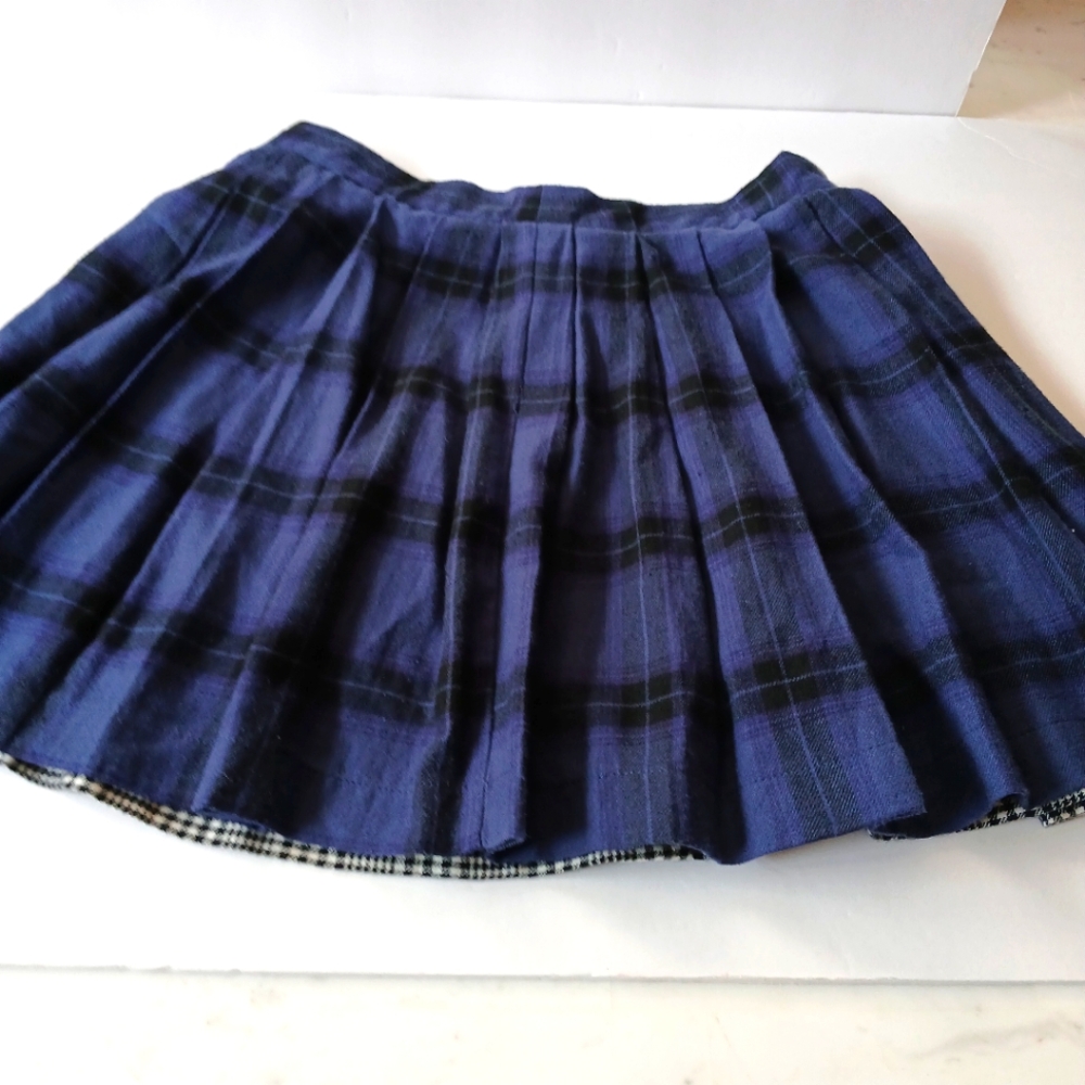 Women's FOREVER 21 PLEATED PLAID MINI Skirts | Size XS | Blue / Grey
